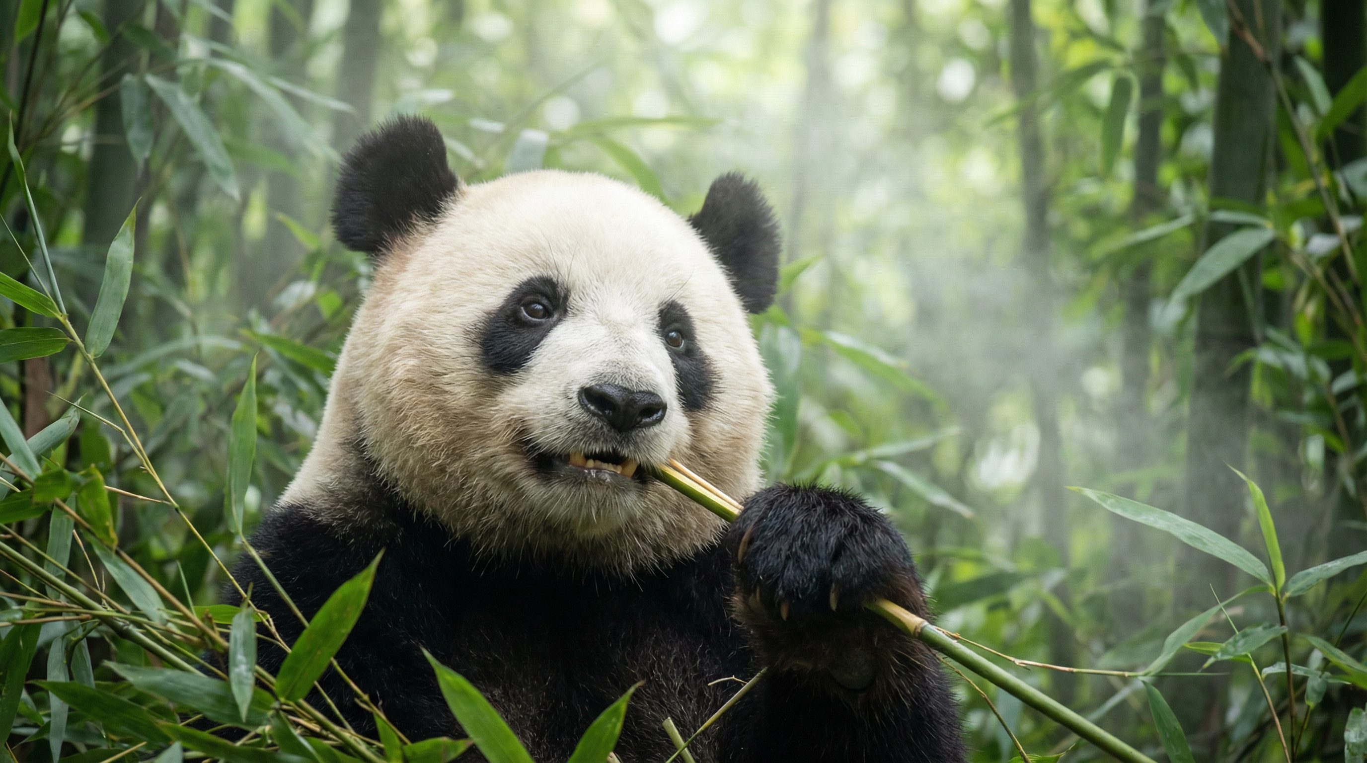 糖心视频：大熊猫吃竹子视频教程